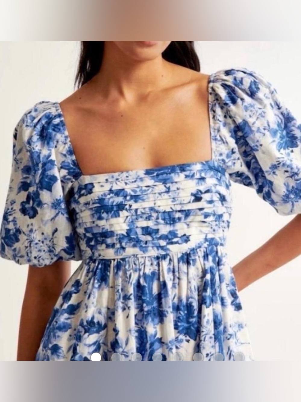 Abercrombie & Fitch Blue and White Floral Midi Dress